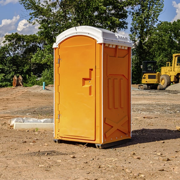 how often are the portable restrooms cleaned and serviced during a rental period in Reinholds